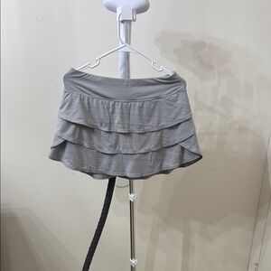 Ideology Gray Ruffled Bubble Mini Skirt